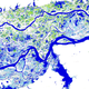 A map showing the distribution and change in surface water over a 32-year period. This particular map shows the River Ob in Siberia, where dark blue colors are areas of permanent water, lighter blue colors are areas of seasonal water, green colors represent new areas of seasonal water, and pink colors represent areas of lost seasonal water. (Image: © EC-Joint Research Centre / Google, 2016)